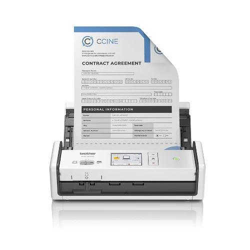 Brother ADS-1800W, 215.9 x 355.6 mm, 1200 x 1200 DPI, 20 ppm, ADF scanner, White, LCD