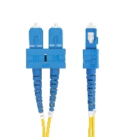 StarTech.com 3m (9.8ft) SC to SC (UPC) OS2 Single Mode Duplex Fiber Optic Cable, 9/125m, 40G/100G Zipcord, Bend Insensitive, Low Insertion Loss - LSZH Fiber Jumper Cord, 3 m, SC/UPC, OS2, SC, SC