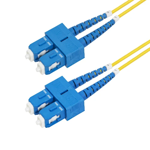 StarTech.com 1m (3.3ft) SC to SC (UPC) OS2 Single Mode Duplex Fiber Optic Cable, 9/125m, 40G/100G Zipcord, Bend Insensitive, Low Insertion Loss - LSZH Fiber Jumper Cord, 1 m, SC/UPC, OS2, SC, SC