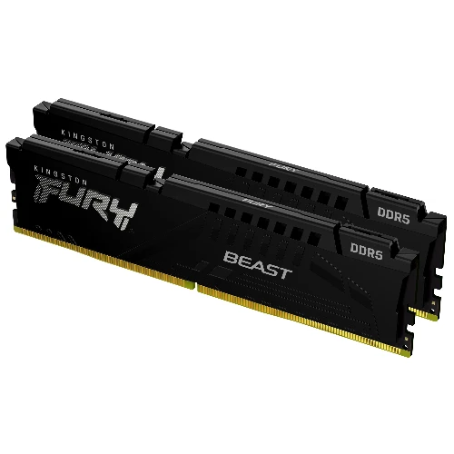 Kingston Technology FURY Beast 64GB 6400MT/s DDR5 CL32 DIMM (Kit of 2) Black EXPO, 64 GB, 2 x 32 GB, DDR5, 288-pin DIMM, Black