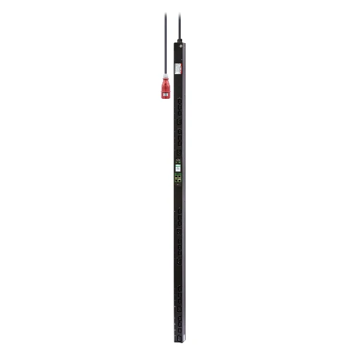 APC Easy Rack PDU, Metered Outlet, 0U, 3 Phase, 11kW, 230V, 16A, (18) C13 and (6) C19 outlets, IEC60309 3P+N+PE inlet, Metered, 0U, Three-phase, Vertical, Aluminium, Black