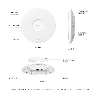 TP-Link Omada BE9300 Ceiling Mount Tri-Band Wi-Fi 7 Access Point, 2.4 GHz, 5 GHz, 6 GHz, 9300 Mbit/s, SNMP, SNMPv2, SNMPv3, WPA-Enterprise, WPA-Personal, WPA2-Enterprise, WPA2-Personal,..., 2500 Mbit/s