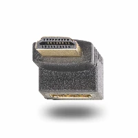 StarTech.com Down Angle HDMI 2.0 Adapter, Male to Female, Vertical 90-Degree Angled HDMI Port Saver, 4K 60Hz, High Speed HDMI Connector Extension, M/F, HDMI, HDMI, Black