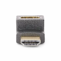 StarTech.com Down Angle HDMI 2.0 Adapter, Male to Female, Vertical 90-Degree Angled HDMI Port Saver, 4K 60Hz, High Speed HDMI Connector Extension, M/F, HDMI, HDMI, Black