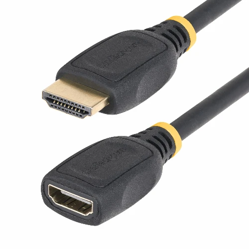 StarTech.com 6.6ft (2m) HDMI 2.0 Extension Cable, High Speed HDMI Port Saver Cable, 4K 60Hz, HDMI Male to Female Extension Adapter Cord, HDMI Extension Cable, M/F, 2 m, HDMI Type A (Standard), HDMI Type A (Standard), Audio Return Channel (ARC), Black