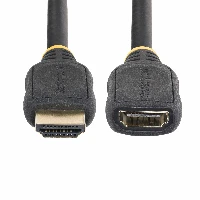 StarTech.com 6.6ft (2m) HDMI 2.0 Extension Cable, High Speed HDMI Port Saver Cable, 4K 60Hz, HDMI Male to Female Extension Adapter Cord, HDMI Extension Cable, M/F, 2 m, HDMI Type A (Standard), HDMI Type A (Standard), Audio Return Channel (ARC), Black