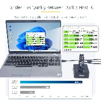 StarTech.com 11 M.2 NVMe Drive Duplicator, Standalone M.2 SSD Cloner/Copier up to 90GBpm, USB 3.2 20Gbps M.2 Dual-Bay Drive Dock, USB-C/A Cables Included, HDD/SSD duplicator, 1 copies, USB 3.2 Gen 2 (3.1 Gen 2), Black, Plastic, USB Type-C