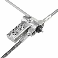 StarTech.com 25-Pack Universal Laptop Lock 6.6ft (2m), Serialized Security Cable for Notebook, Compatible With Noble Wedge/Nano/K-Slot, Keyless Combination Cable, 2 m, Kensington, Nano, Noble, Combination lock, Plastic, Steel, Black, Silver