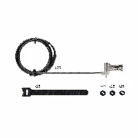 StarTech.com 25-Pack Universal Laptop Lock 6.6ft (2m), Serialized Security Cable for Notebook, Compatible With Noble Wedge/Nano/K-Slot, Keyless Combination Cable, 2 m, Kensington, Nano, Noble, Combination lock, Plastic, Steel, Black, Silver