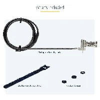 StarTech.com 25-Pack Universal Laptop Lock 6.6ft (2m), Serialized Security Cable for Notebook, Compatible With Noble Wedge/Nano/K-Slot, Keyless Combination Cable, 2 m, Kensington, Nano, Noble, Combination lock, Plastic, Steel, Black, Silver