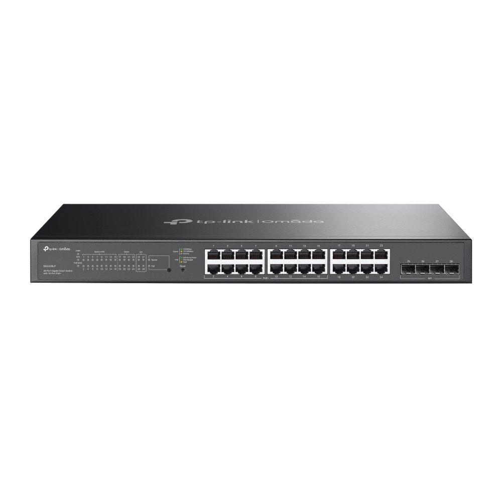 TP-Link Omada 28-Port Gigabit Smart Switch with 16-Port PoE+, Managed, L2/L2+, Gigabit Ethernet (10/100/1000), Power over Ethernet (PoE), Rack mounting