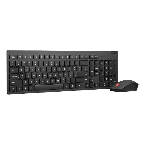Lenovo 4X31N50708, Full-size (100%), Wireless, RF Wireless, QWERTY, Black, Mouse included