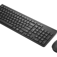 Lenovo 4X31N50708, Full-size (100%), Wireless, RF Wireless, QWERTY, Black, Mouse included