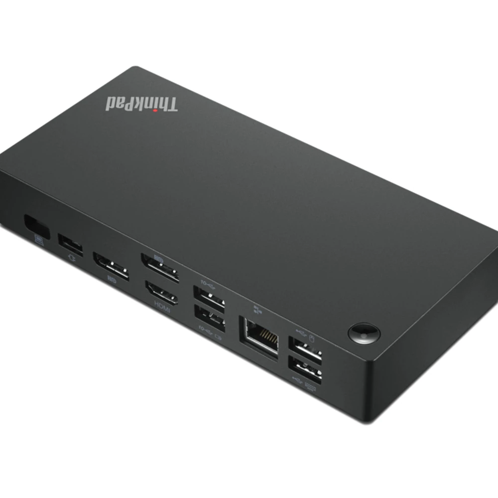 Lenovo ThinkPad Universal USB-C, Wired, USB 3.2 Gen 1 (3.1 Gen 1) Type-C, 10,100,1000 Mbit/s, Black, 4K Ultra HD, 3840 x 2160 pixels