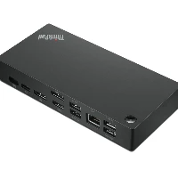 Lenovo ThinkPad Universal USB-C, Wired, USB 3.2 Gen 1 (3.1 Gen 1) Type-C, 10,100,1000 Mbit/s, Black, 4K Ultra HD, 3840 x 2160 pixels