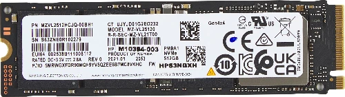HP 512GB PCIe-4x4 NVMe Solid State Drive