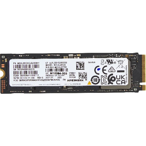 HP 512GB PCIe-4x4 NVMe Solid State Drive