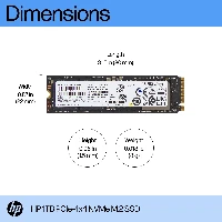 HP 1TB PCIe-4x4 NVMe Solid State Drive, 1 TB, M.2