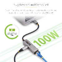 StarTech.com 2.5GbE USB-C to Ethernet Adapter, 100W PD Pass-Through, NBASE-T NIC, USB 3.0 Type-C 2.5/1G Multi Speed Network, Thunderbolt Compatible, Windows & Mac, Wired, USB Type-C, Ethernet, 5000 Mbit/s, Grey