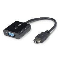 StarTech.com HDMI to VGA Adapter, Active Video Converter For Laptop/Desktop, 1920x1080 (1080p), HDMI Source to VGA Monitor/Display/Projector, Active video converter, Plastic, 0.189 m, 1920 x 1200 pixels, 800 x 600,1024 x 768,1280 x 720,1280 x 800,1600 x 1200,1680 x 1050,1920 x 1080,1920 x 1200, 1080p