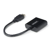 StarTech.com HDMI to VGA Adapter, Active Video Converter For Laptop/Desktop, 1920x1080 (1080p), HDMI Source to VGA Monitor/Display/Projector, Active video converter, Plastic, 0.189 m, 1920 x 1200 pixels, 800 x 600,1024 x 768,1280 x 720,1280 x 800,1600 x 1200,1680 x 1050,1920 x 1080,1920 x 1200, 1080p