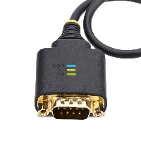 StarTech.com 1ft (30cm) USB to Serial Adapter Cable, COM Retention, Interchangeable Nuts/Screws, USB-A to DB9 RS232, FTDI IC, ESD Protection, Windows/macOS/Linux, Black, 0.3 m, USB Type-A, DB-9, Male, Male