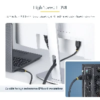 StarTech.com 30cm (1ft) High Speed HDMI Cable, 4K 60Hz/1440p 144Hz, HDR10/HDCP 2.2/ARC, 18Gbps, UHD HDMI 2.0 Cord for TV/Monitor/Display, TPE Jacket, HDMI Type A (Standard), HDMI Type A (Standard), 18 Gbit/s, Audio Return Channel (ARC), Black