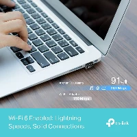 TP-Link AX300, Wireless, USB, WLAN, Wi-Fi 6 (802.11ax), 287 Mbit/s, Black