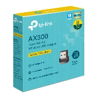 TP-Link AX300, Wireless, USB, WLAN, Wi-Fi 6 (802.11ax), 287 Mbit/s, Black