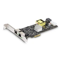 StarTech.com 2-Port 2.5Gbps NBASE-T PoE Network Card, Dual Intel I225-V, 802.3af/at PoE+ Multi-Gigabit NIC, PCI Express Server LAN Card, LP4/8-Pin PCIe-Powered, Internal, Wired, PCI Express, 2500 Mbit/s