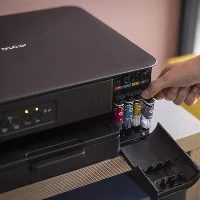 Brother 3-in-1 Compact Wireless Inkjet Printer DCP-J1260W, Inkjet, Colour printing, 1200 x 6000 DPI, Colour copying, A4, Black