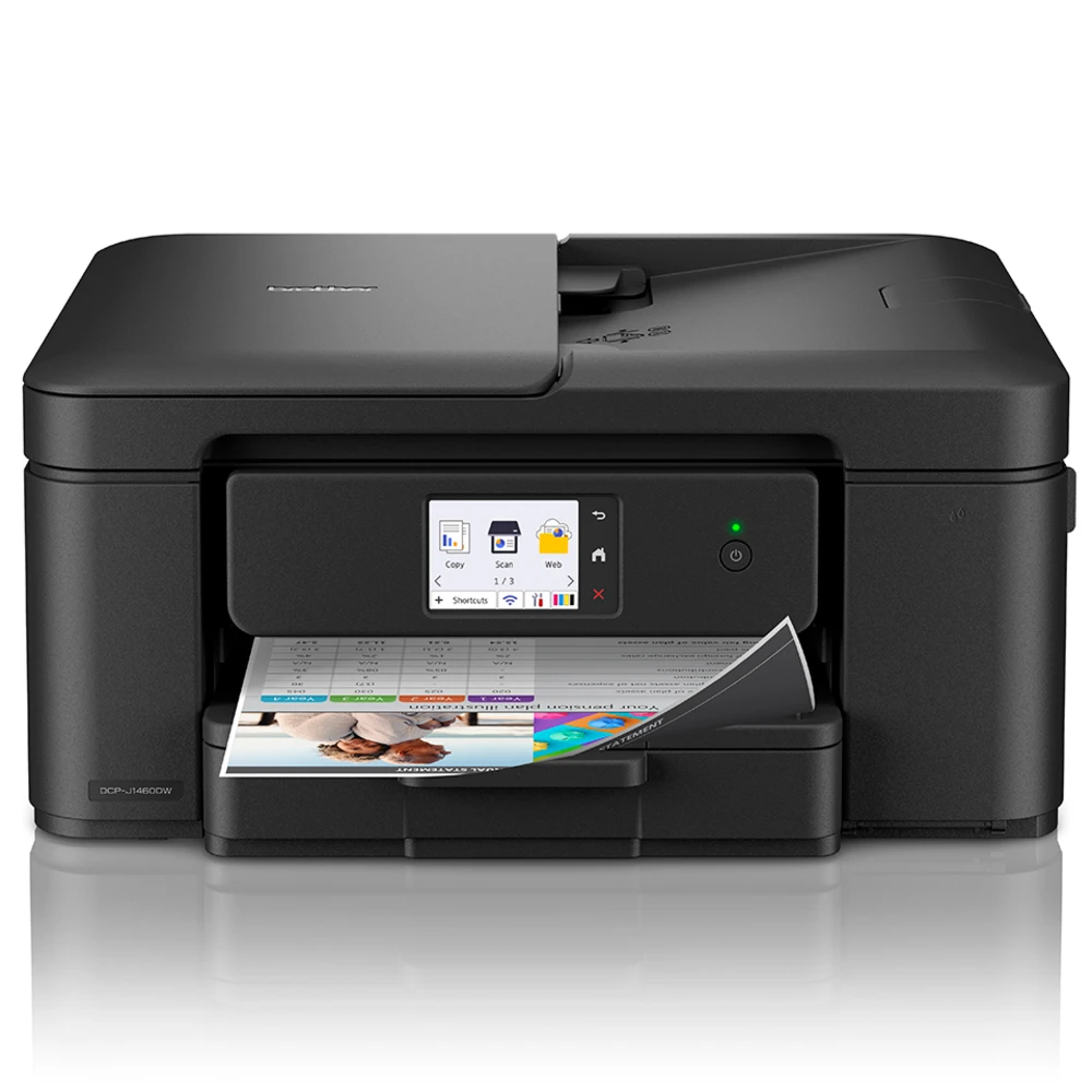 Brother 3-in-1 Compact Wireless Inkjet Printer DCP-J1460DW, Inkjet, Colour printing, 1200 x 6000 DPI, Colour copying, A4, Black
