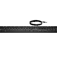 HP 320K Wired Keyboard, Full-size (100%), Wired, USB, Membrane, Black