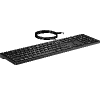 HP 320K Wired Keyboard, Full-size (100%), Wired, USB, Membrane, Black