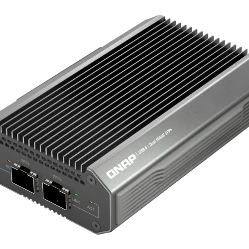 QNAP QNA-UC10G2SF, Wired, USB Type-C, Ethernet, 10000 Mbit/s, Black