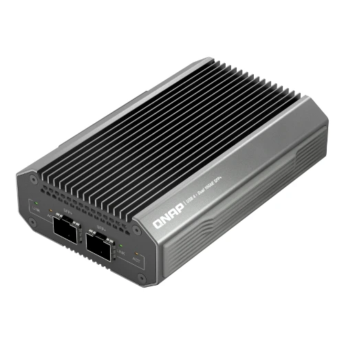 QNAP QNA-UC10G2SF, Wired, USB Type-C, Ethernet, 10000 Mbit/s, Black