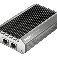 QNAP QNA-UC10G2T, Wired, USB Type-C, Ethernet, 10000 Mbit/s, Black, Silver