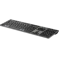 HP 725 Multi-Device Rechargeable Wireless Keyboard and Mouse Combo, Full-size (100%), Wireless, RF Wireless + Bluetooth, Scissor key switch, Black, Mouse included
