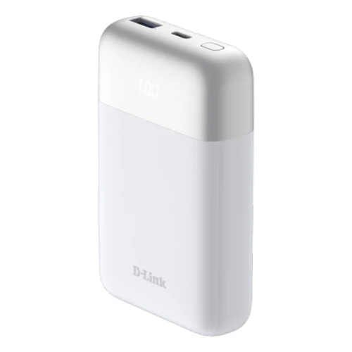 D-Link 10000mAh Power Bank, 10000 mAh, White