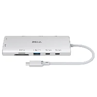 D-Link 10-in-1 USB-C Hub, USB 3.2 Gen 1 (3.1 Gen 1) Type-C, RJ-45, USB 3.2 Gen 1 (3.1 Gen 1) Type-A, USB 3.2 Gen 1 (3.1 Gen 1) Type-C, MicroSD (TransFlash), SD, 10000 Mbit/s, 60 Hz, 3860 x 2160