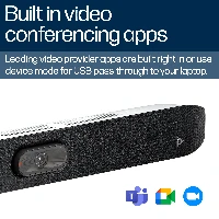Poly Studio X32 All-In-One Video Bar No Power Supply, Video collaboration bar, 20 MP, 4K Ultra HD, 30 fps, 5x, Black