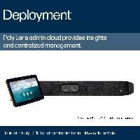 Poly Studio X32 All-In-One Video Bar No Power Supply, Video collaboration bar, 20 MP, 4K Ultra HD, 30 fps, 5x, Black