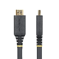 StarTech.com 35ft (10.6m) Active High Speed HDMI Cable with Gripping Connectors, 4K 60Hz/1440p 144Hz, HDR10/HDCP 2.2/ARC, 18Gbps, UHD HDMI 2.0 Cord for TV/Monitor/Display, TPE Jacket, 10.6 m, HDMI Type A (Standard), HDMI Type A (Standard), 18 Gbit/s, Audio Return Channel (ARC), Black