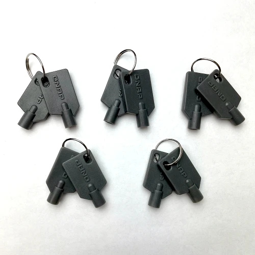 QNAP KEY-02-10PCS, Locking key, Black, 10 pc(s)