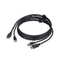 StarTech.com 6ft (1.8m) DisplayPort and USB 5Gbps KVM Cable, 4K 60Hz, Universally Compatible DP 1.2/USB 3.0 Combo Cable for KVM Switches, 1.8 m, USB, USB, DisplayPort, Black, DisplayPort + USB 3.2 Gen 1 Type-A