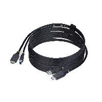 StarTech.com 10ft (3m) HDMI and USB 5Gbps KVM Cable, 4K 60Hz, HDMI 2.0 and USB Combo Cable for KVM Switches, 3.1 m, USB, USB, HDMI, Black, HDMI + USB 3.2 Gen 1 Type-A