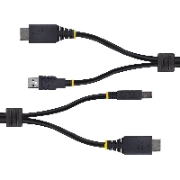 StarTech.com 10ft (3m) HDMI and USB 5Gbps KVM Cable, 4K 60Hz, HDMI 2.0 and USB Combo Cable for KVM Switches, 3.1 m, USB, USB, HDMI, Black, HDMI + USB 3.2 Gen 1 Type-A