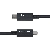 StarTech.com 3ft (1m) Thunderbolt 5 Cable, 80Gbps/Up to 120Gbps, 240W PD, 8K 60Hz, Certified Thunderbolt Cable - Compatible w/Thunderbolt 4/USB4/USB-C, Male, Male, 1 m, Black, Nickel, 80 Gbit/s