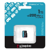 Kingston Technology 1TB microSDXC Canvas Go Plus Gen4 200R A2 U3 Single Pack w/o ADP, 1 TB, MicroSD, Class 10, UHS-I, 200 MB/s, 160 MB/s