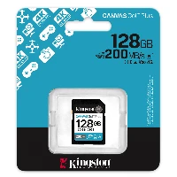 Kingston Technology Canvas Go Plus 128GB SDXC Canvas Go Plus Gen4 200MB/s C10 UHS-I U3 V30, 128 GB, SDXC, Class 10, UHS-I, 200 MB/s, 100 MB/s
